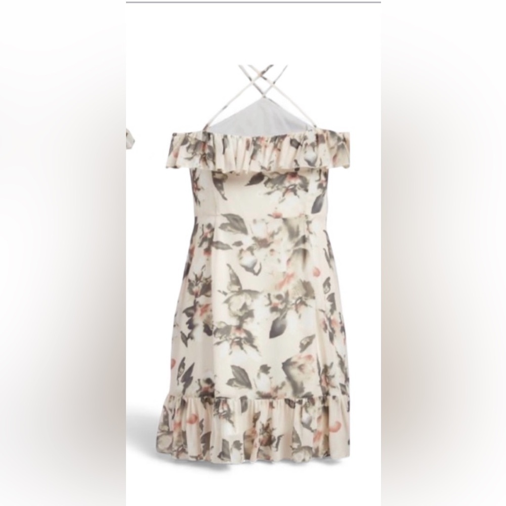 NEW•1X-3X•Soul Sunrise Rosa Romantic Flutter Sleeve Dress - Picture 5 of 16